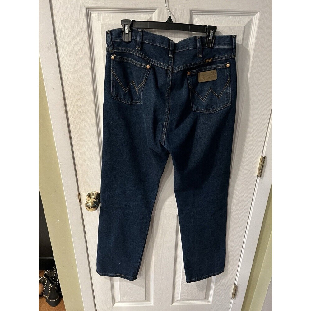 Wrangler Jeans Mens Sz 34x32 Regular Fit Denim Cowboy Cotton Blue western casual - Picture 6 of 10